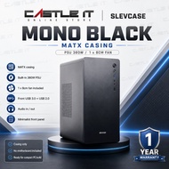 SLEV MONO MATX PC Casing Black with 380W PSU and 80mm Fan SLEV-MONO-MATX