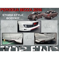 PERODUA BEZZA 2016-2019 STORM STYLE FULLSET BODYKIT (STORM V3) SKIRT LIP FOR BEZZA FRONT SKIRT SIDE SKIRT REAR SKIRT