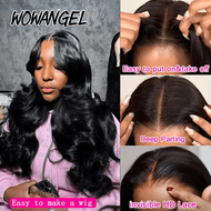 2x6 Real HD Lace Closure Only Body Wave Human Hair Pre Plucked Skinlike Deep Splitting Kim K Lace Cl