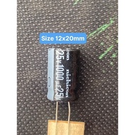(Set of 20pcs) Capacitor 25V 560uf, 25V 1500uf 25V 1000uf and 35V 1000uf 35V 2200uf size 25x12mm com