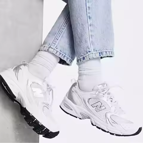 New Balance NB 530 Classic Comfortable Breathable Support Low-Top Casual Running Shoes Unisex Silver