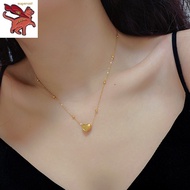 916 gold jewellery singapore necklace for women bead love necklace niche light luxury design simple clavicle chain women