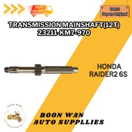 Transmission MainShaft(12T) Japan(G) Original Honda Raider2 HX135 6Speed [Part Number:- 23211-KM7-97