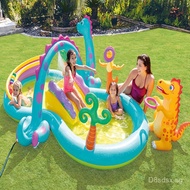 Children's Dinosaur Water Play Pool Figure-8 Pool Water Spray Swimming Pool Ocean Ball Inflatable Po
