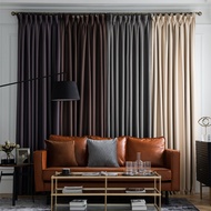 GYC2492 Gyrohome 1PC Toothpick Pattern Solid Color Ring Hook Rod Room Blackout Curtain Window “Customise” Home