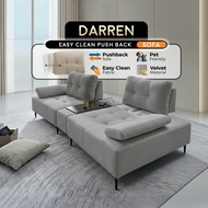 ⚡READY STOCK CLERANCE⚡HOMURA Furniture DARREN Push Back EASY CLEAN Sofa Push back Pocket Spring Sofa