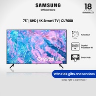 Samsung 75" CU7000 UHD 4K Smart TV (2023) 4 Ticks [Ships from 29 Mar 2024]