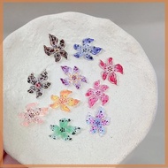 [woyao2] Lily Flower 3d Nail Jewelry Decals Jelly Floral Nail Art Decorations Acrylic Adhesive Gel N