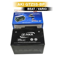 AKI / Accu Full Kering NTZ5S-BP NKR Vixion - Beat - Vario - Karisma - Blade - Revo