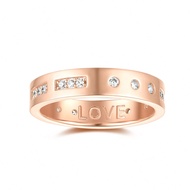 APM MONACO Rose Gold Morse Code Couple Rings, Fashion Design Gift For Girlfriend