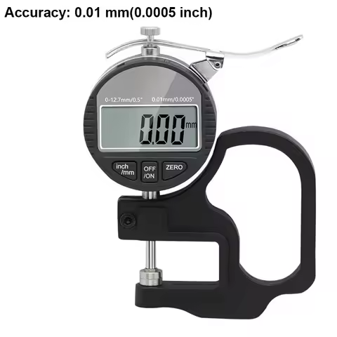 0.01/0.001mm Electronic Thickness Gauge LCD Screen Display Range 0-12.7mm Digital Thickness Tester H