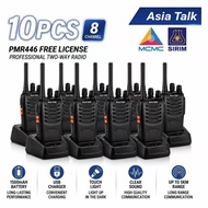 10Pcs  Free License PMR446 ASIA TALK Walkie Talkie 1500mAh Capacity walkie talkie baofeng walkie tal