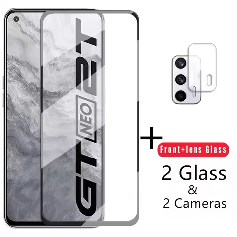 4-in-1 2.5D Tempered Glass For Realme GT Neo2T Glass For Realme GT Neo 2T Screen Protector Camera Le