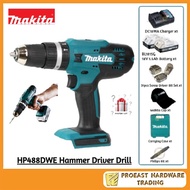 Makita - [ HP488DWE ] 13 mm (1/2") 18V (G-Battery) Cordless Hammer Driver Drill