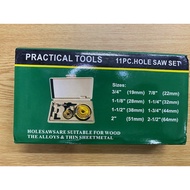 11PCS HOLE SAW SET Drill Bit Cutter with Hex (19mm-64mm)