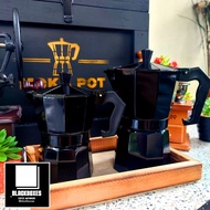 หม้อต้มกาแฟ Moka Pot 3/6 คัพ รุ่นพิเศษ สีดำ Black Edition รุ่นเริ่มต้น  MP-001