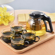 CROSSTO Teko Kaca Pembuat Teh Tahan Panas Teko Penapis Keluli Tahan Karat Boleh Basuh Boleh tanggal