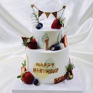 森林派對 生日蛋糕 客製蛋糕 周歲 婚禮小物 4+6吋 限台南交