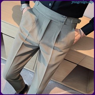 MY Double Side Adjuster Gurkha Pants Cutting Slim Fit Seluar Slack Lelaki Smart Casual High Waisted 
