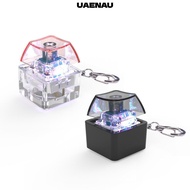 UAENAU Finger Keyboard Caps, Mechanical Switch Glowing Fidget Keychain,  DIY Finger Keyboard Cap Fin