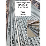 Slotted Angle Bar 1.5" x 2" x 8ft (4, 10 or 20pcs)