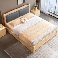【SG Sellers】Storage Bed Frame Solid Wooden Bed Frame  Bed Frame With Mattress  Single/Queen/King Bed Frame