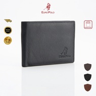 Euro Polo Full Grain Leather Small Bi-Fold Minimalist Slim Men’s Wallet with Hidden Pocket - EWB 403