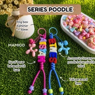 CustomBagcharm/ Keychain with Poodle Series Name