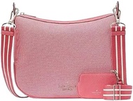 Kate Spade Rosie Crossbody Bag Zip Pouch Canvas In Pink Peppercorn Multi, Pink Peppercorn Multi