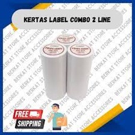 White 2-Row Price Label / 2-Line Price Label / Refill Price Label
