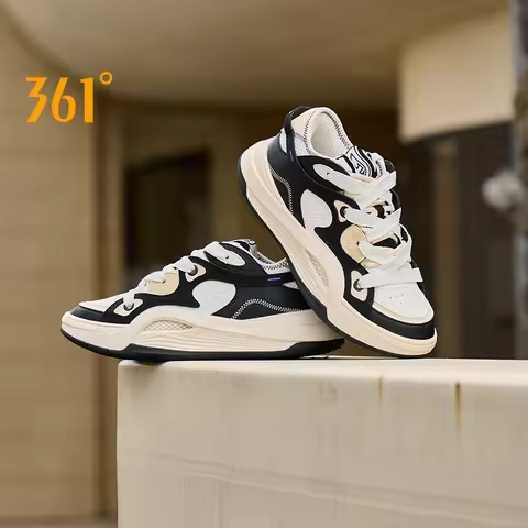 361 Degrees Men Basketball Culture Causal Shoes New Fashion Versatile Light Comfort Thick-soled Non-