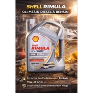MESIN Shell Rimula LD4 Extra Light Duty 15W-40 5L 5 Liter Oil - Diesel Gasoline Mineral Car Engine O
