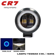 Lampu LED Tembak Sorot X2 20W Kotak CR7 20 Watt 20Watt Mobil Motor Cuttoff Lensa 4D Daymaker