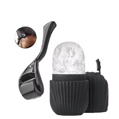 Ice Facial Roller Tool Skin Care Beauty Two-Piece Set Suitable For Skin Beard 0.2/0.25/0.3mm Needle 