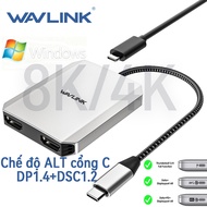 Wavlink USB-C to 2 HDMI Splitter 4K 120Hz/60Hz/30Hz Supports 95W Fast Charging - HD 2.1 Dual Screen 