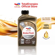 TotalEnergies HBF Brake Fluid Dot 4 500ml - Synthetic Brake Fluid Compatible with Rubber seals and H
