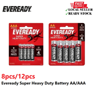 Eveready Super Heavy Duty Battery AA/AAA 8pcs or 12pcs (1212BP8M/1215BP8M/1215BP12M/1212BP8+4M)