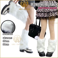 ABC Socks Leg Warmer White Fur Boots Cover Women Korean Cosplay Y2K Fluffy Socks