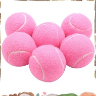 6Pcs Pack Pink Tennis Balls Wear-Resistant Elastic Training Balls 66mm Ladies Beginners Practice Ten