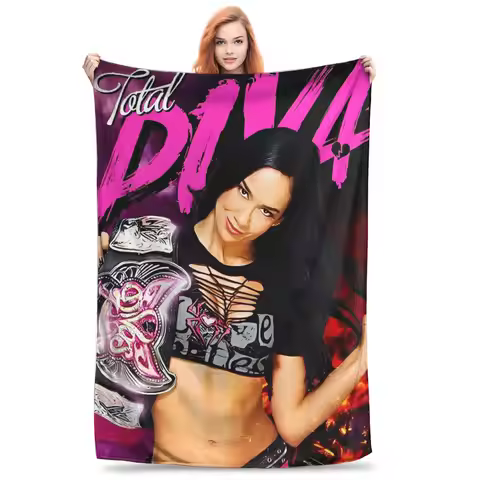 AJ Lee Wrestling Divas Flannel Blanket Winter Blanket for Girls Boys Outdoor Comfortable Bedspread S