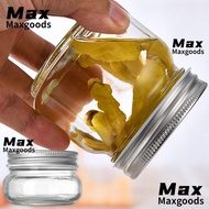 MAXG Mason Jars with Sliver Lids, with Regular Mouth Lids Microwave Safe Glass Canning Jars, Food Gr