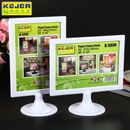 Computerized record card T Transparent stand-up sign A4/A5Double-sided table sign photo holder displ