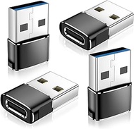 4 Pack USB to USB C Adapter OTG,Type C Female to A Male Charger Converter for Apple Watch Ultra 8 7,iPhone 15 14 13 12 Pro Max,Airpods,iPad 9 10 Air 5 Mini 6,Car,Samsung S23 S24,Parallel Cables