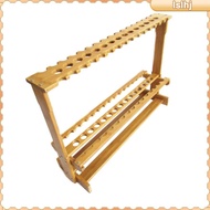 [Lslhj] Bamboo Fishing Rod Rack Pole Holder 47 Position Easy Assembly Versatile Equipment Storage St
