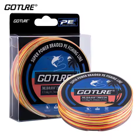Goture Japanese Fishing Line Super Strong 4/8 Strands Multifilament PE line 8LB 15LB 20LB 30LB Braid