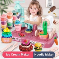 Children's Educational Pasta Ice Cream Play Dough Maker Cooker Kitchen Machine Clay Toy Set