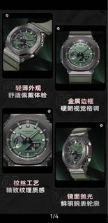 CASIO G-SHOCK YOUTH GM-2100B-3APR Men's and women's watch  Size: 49.3*44.4*11.8mm