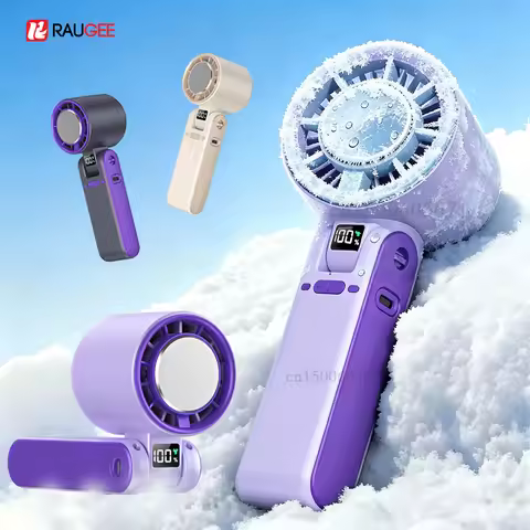 Mini Fan Portable Neck Air Cooling Fan Rechargeable Foldable Handy Fan Small Handheld Cool Fan Outdo
