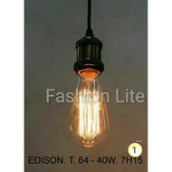 Edison E27 Incandescent Bulb 40w 1 Edison Bulb/