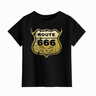 Boys and Girls Band T-Shirts with Route 666 Motif for Ages 1 2 3 4 5 6 7 8 9 10 11 12 Years Latest T
